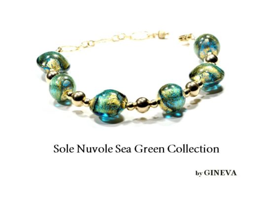 Sole Nuvole Bracelet Seagreen Gf